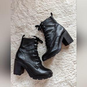 Frye Heeled Combat Boots